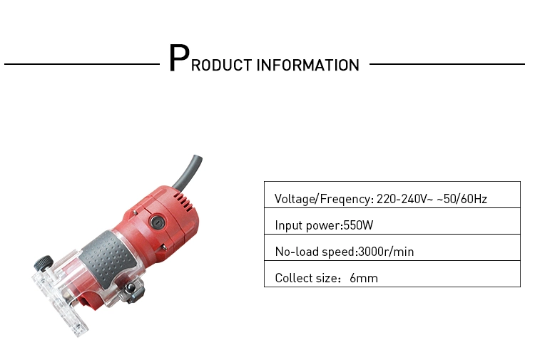 Professional Quality Hot Sale Power Tools 550W Electric Laminate Trimmer